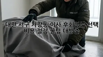 대전 서구 가장동 이사, 후회없는 선택! 비용 절감 꿀팁 대방출